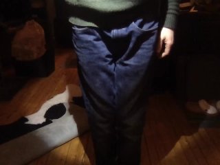 Pissing my jeans in the living room feels very good!!