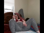 Preview 2 of Thick MILF Squirting in Leggings with Soaked Crouch