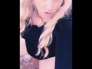 Trans Girl Squats And Pees