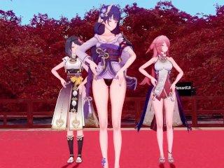 【KKS／MMD】極楽浄土 九条裟羅 雷電将軍 八重神子【原神】