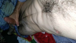Jerking off and Cum with a lot of milk