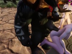Cum Drinking Ritual Ceremony Threesome | Warcraft Porn Parody