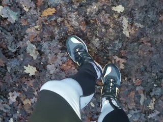 fetish, walking, solo female, sweaty socks