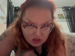Horny Ginger Fucks her Wet Pussy and Moans Until She Cums