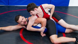 Cocky Boy Dakota Lovell Dominates Hairy Buddy Eric Fuller During Wrestling Practise - Varsity Grip