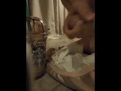 Cum On Friend's Shoes When She Take Bath