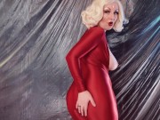 Preview 3 of StepMom fetish video: spandex curvy MILF with pin up style - seduce and dirty talk POV Arya Grander
