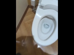 公衆トイレオナニー　大胆にさらけ出したチンポから大量射精 - Screenshot 1 of 16 - 大量 射精