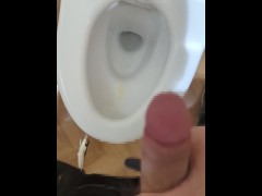 公衆トイレオナニー　大胆にさらけ出したチンポから大量射精 - Screenshot 13 of 16 - 手 コキ