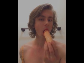 deepthroat training with my dildo