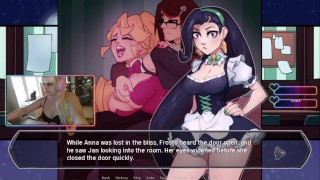 Hot filles jouant à des jeux vidéo: Love suce la nuit une Anna scène de sexe