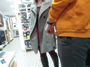 Preview 2 of public flashing in an electronics store, embarrassing the consultant