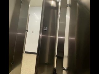 Cumshot In Womens Public_Restroom (door Open)