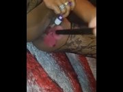 Preview 1 of Ebony masturbating and squirts hard