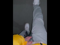 Japanese HENTAI can't stand it outdoors and pees a lot ♡ cute boy