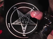 Preview 5 of Handjob in latex gloves - a tribute to Baphomet