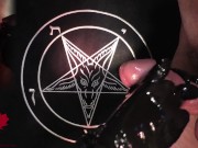 Preview 6 of Handjob in latex gloves - a tribute to Baphomet