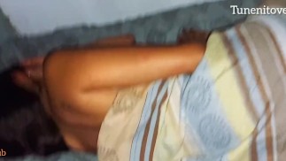Friend stayed in my room while i was gone and i wake her up with good sex! POV