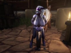 Draenei Grinding on a Pole in broad Daylight | Warcraft Porn Parody