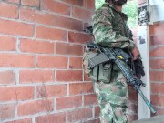 Preview 1 of I was almost caught masturbating at my guard post. colombian military