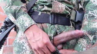 I was almost caught masturbating at my guard post. colombian military