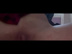 Girl with full bldder pissing on bidet and after washes her pussy