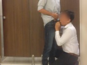 Preview 5 of Pinoy Fun - My risky public bathroom blowjob encounter with my hot brother in law (chupa sa CR)