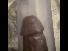 Close up on pumping cock