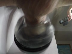 Thrusting Hands Free Closeup