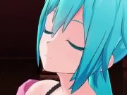 Preview 4 of 3d Hentai Blue Haired Teeny Plays With Guy's Dick On Couch Then Fucks Him