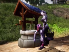 Draenei Futa Fucks Draenei Girl on the Wishing Well | Warcraft Porn Parody