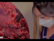 Preview 1 of Caught Stepsis masturbate while she cosplay japanese schoolgirl -"Get out stepbro!!" - Sex Việt Nam