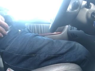 On my way to work and want to pee so bad,… so I did in the car with a bottle