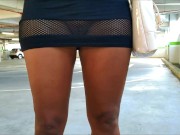 Preview 1 of MINI DRESS NO PANTIES SHOWING PUSSY IN PUBLIC