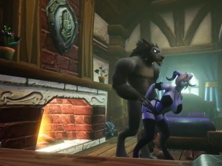 Draenei has Sex with a Transforming Werewolf | Warcraft Porn Parody