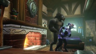 Draenei has Sex With a Transforming Werewolf | Warcraft Porn Parody