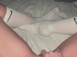 I Cum Hard After_the Gym in WhiteSocks