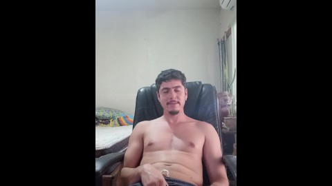 Handsome guy masturbates and eyaculates for you