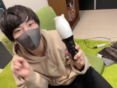 【フェラ】回転オナホでじゅぽじゅぽエッチな音をたてながらオナニーしてしまうヘンタイ男子♡　個人撮影　大量射精　女性向け　男性向け　自慰　外だし　ぽっちゃり　草食系男子　オナホール　オナホ　手コキ - Screenshot 1 of 16 - おもちゃ