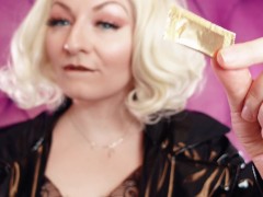 Video ASMR: eating exploding candy and jelly bears (Arya Grander) mukbang - giantess vore fetish pov