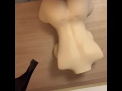 Fuck doll as fuck hole. Student destroy his toy with his big dick.