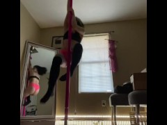 Erotic Brunette Polerina Wears Dirty Panties and Sweaty Knee High Socks