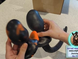 Unboxing Zero's new butt plugs big huge buttplug tail puppy