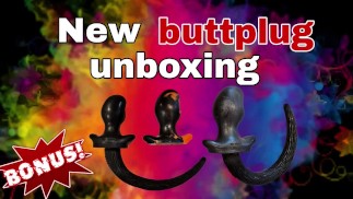 开箱零的新屁股塞大巨大的屁股塞尾巴小狗