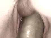 Preview 4 of Cheating wife blindfolds husband dvp dpp double vaginal double penetration creampie to get pregnant