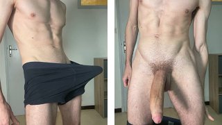 Gigantic Cock destroys the underwear