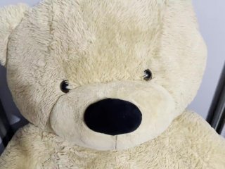 GIANT Plush Teddy Bear Humping  Cum on muzzle [POV]