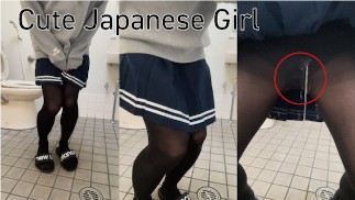 cute trap|Crossdresser [Part 3] A high school student urinates in an outdoor toilet♡