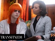 TRANSFIXED - Jean Hollywood uses their Trans Cock on Gorgeous Cis ...
