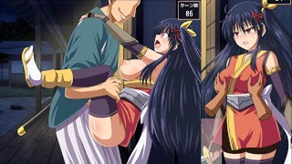 A Mob Samurai Rubs Her Breasts And Gropes Inside Of Her In This Live Video Of The 12 Doujin Erotic Game Karin Kunoichi